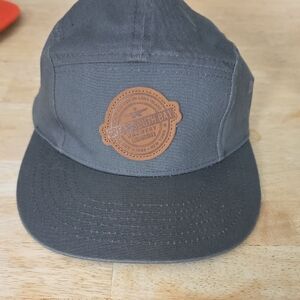Charcoal Cap with Leather Patch